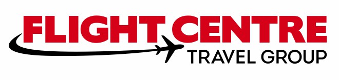 logo fonte texto gill sans flight centre travel turismo viagens